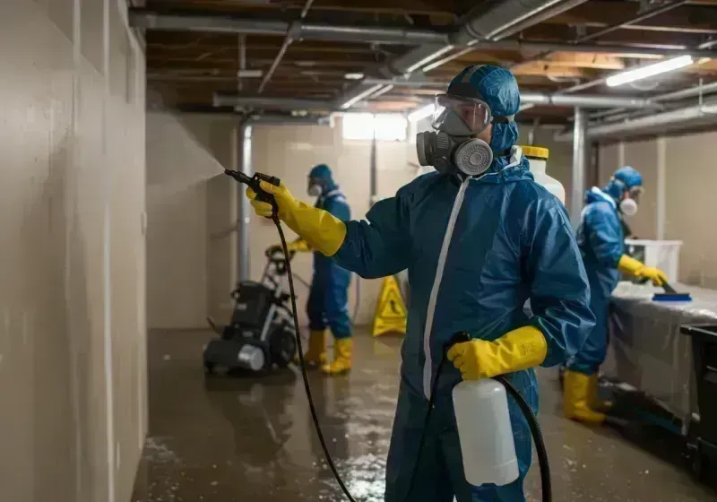 Basement Sanitization and Antimicrobial Treatment process in Northfield, IL